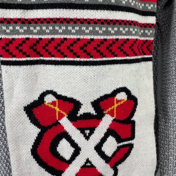 Reebok Center Ice Chicago Blackhawks Knit Scarf NHL Hockey 100% Acrylic - Picture 4 of 9